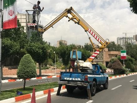 اجاره بالابر و جرثقیل سبد دار نیسانی و خاوری در مسعودیه - 1