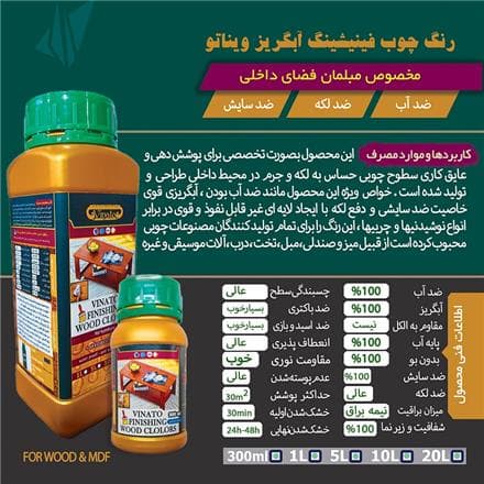 قیمت رنگ چوب آبگریز ویناتو در یزد - 1