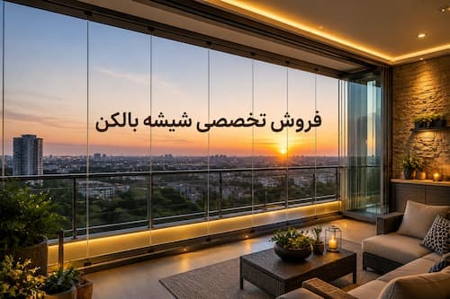 قیمت شیشه بالکن ریلی تاشو در مشهد | نصب تخصصی شیشه بالکن یوپیتک - 1