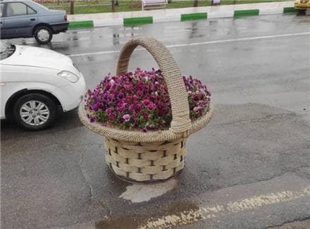 گلدان فایبرگلاس طرح سبد | تولید کننده سازه‌ های فایبرگلاس - 1