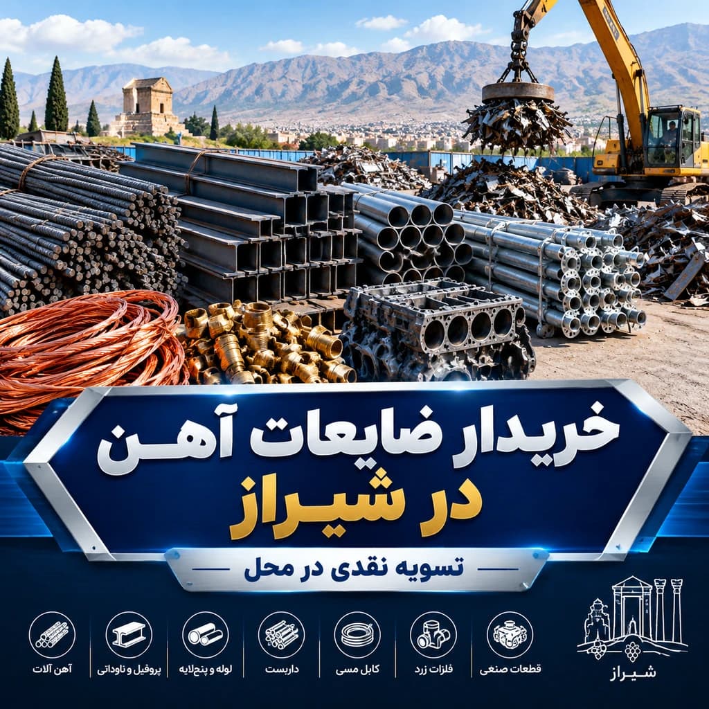 خریدار ضایعات آهن در شیراز | قیمت روز ضایعات آهن و فلزات، خرید نقدی در محل - 1